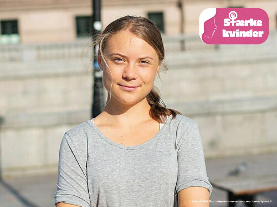 Portræt af den svenske klimaaktivist Greta Thunberg